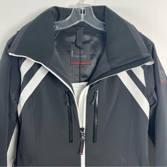 Bogner Fire + Ice Dewi-T Hooded Padded Striped Ski Jacket Size 6 NWT Black - Picture 7 of 14